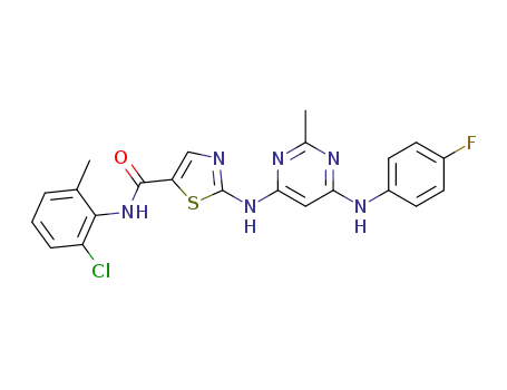 N-(2-chloro-6-methylphenyl)-2-((6-((4-fluorophenyl)amino)-2-methylpyrimidin-4-yl)amino)thiazole-5-carboxamide