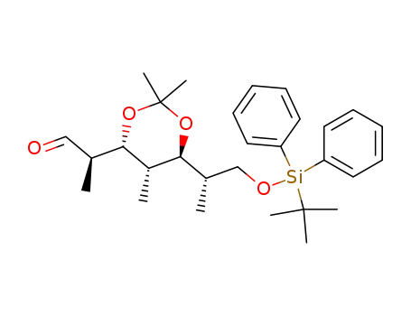 (R)-2-{(4R,5S,6S)-6-[(S)-2-(tert-Butyl-diphenyl-silanyloxy)-1-methyl-ethyl]-2,2,5-trimethyl-[1,3]dioxan-4-yl}-propionaldehyde
