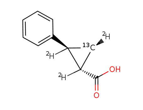 (1S,2S,3R)-(+)-2-phenylcyclopropanecarboxylic-3-13C-1,2,3-2H<sub>3</sub> acid