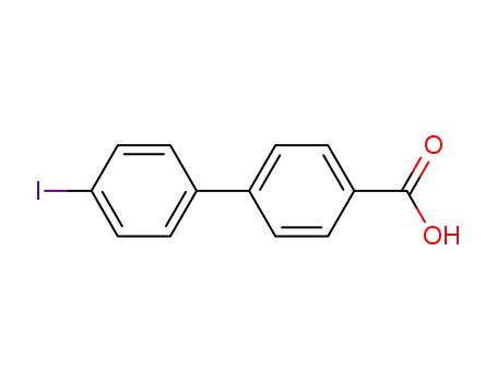 Molecular Structure of 5731-12-4 (4’-iodo-[1,1’-biphenyl]-4-carboxylic acid)