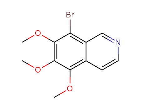 Molecular Structure of 81925-37-3 (Isoquinoline, 8-bromo-5,6,7-trimethoxy-)