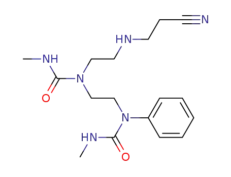 1-[2-(2-Cyano-ethylamino)-ethyl]-3-methyl-1-[2-(3-methyl-1-phenyl-ureido)-ethyl]-urea