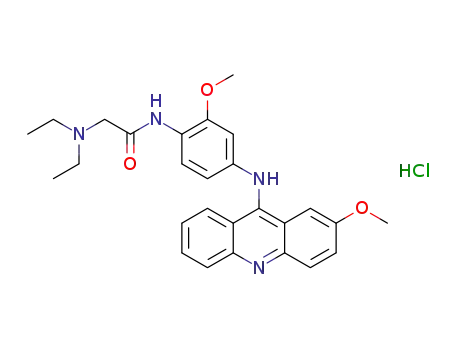 Molecular Structure of 1563126-61-3 (2-(diethylamino)-N-(2-methoxy-4-(2-methoxyacridin-9-ylamino)phenyl)acetamide hydrochloride)