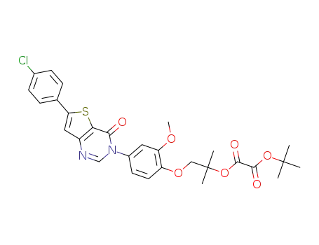 tert-butyl 1-(4-(6-(4-chlorophenyl)-4-oxothieno[3,2-d]pyrimidin-3(4H)-yl)-2-methoxyphenoxy)-2-methylpropan-2-yl oxalate