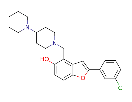 4-([1,4'-bipiperidin]-1'-ylmethyl)-2-(3-chlorophenyl)benzofuran-5-ol