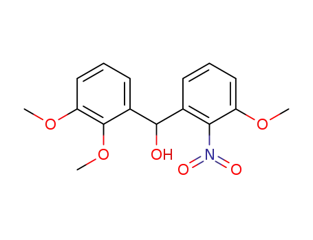 Molecular Structure of 186179-54-4 ((2,3-dimethoxyphenyl)(2-nitro-3-methoxyphenyl)methanol)
