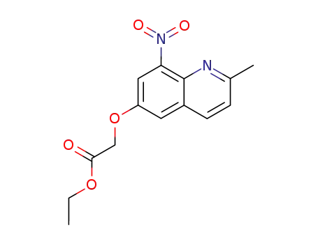 Molecular Structure of 257892-17-4 (ethyl [(2-methyl-8-nitroquinolin-6-yloxy)acetate])