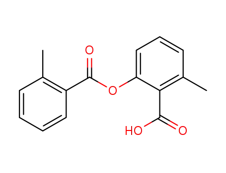 Molecular Structure of 1448618-78-7 (2-methyl-6-{[(2-methylphenyl)carbonyl]oxy}benzoic acid)