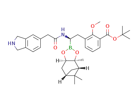 tert-butyl 3-((2R)-2-((isoindolin-5-yl)acetamido)-2-(2,9,9-trimethyl-3,5-dioxa-4-bora-tricyclo[6.1.1.0<sup>2,6</sup>]dec-4-yl)ethyl)-2-methoxybenzoate