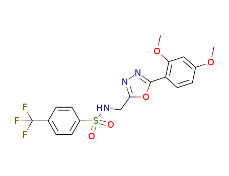 N-((5-(2,4-dimethoxyphenyl)-1,3,4-oxadiazole-2-yl)methyl)-4-(trifluoromethyl)benzenesulfonamide