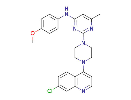{2-[4-(7-chloroquinolin-4-yl)piperazin-1-yl]-6-methylpyrimidin-4-yl}(4-methoxyphenyl)amine