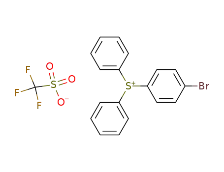 Molecular Structure of 255056-44-1 ((4-BROMOPHENYL)DIPHENYLSULFONIUM TRIFLATE)