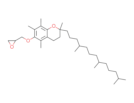 Molecular Structure of 153821-44-4 (2,5,7,8-tetramethyl-6-(oxiran-2-ylmethoxy)-2-(4,8,12-trimethyltridecyl)chroman)
