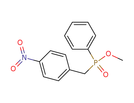 Molecular Structure of 177533-24-3 (Phosphinic acid, [(4-nitrophenyl)methyl]phenyl-, methyl ester)