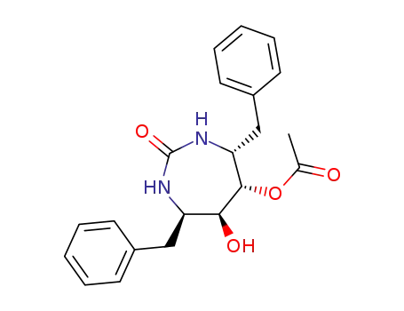 Acetic acid (4R,5S,6S,7R)-4,7-dibenzyl-6-hydroxy-2-oxo-[1,3]diazepan-5-yl ester