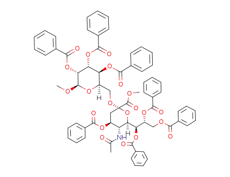 (2S,4S,5R,6R)-5-Acetylamino-4-benzoyloxy-2-((2R,3S,4R,5R,6R)-3,4,5-tris-benzoyloxy-6-methoxy-tetrahydro-pyran-2-ylmethoxy)-6-((1S,2R)-1,2,3-tris-benzoyloxy-propyl)-tetrahydro-pyran-2-carboxylic acid methyl ester
