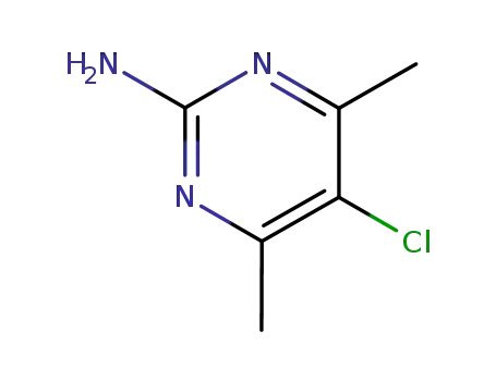 Molecular Structure of 7749-61-3 (5-Chloro-4,6-dimethylpyrimidine-2-amine)