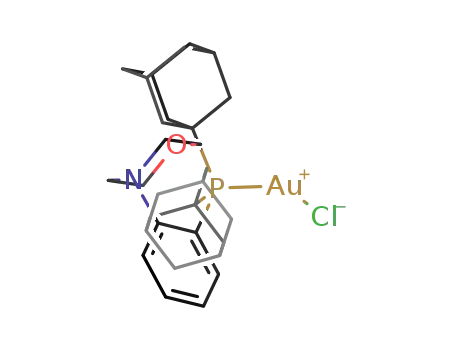 Molecular Structure of 1259987-95-5 (MorDalPhos AuCl)