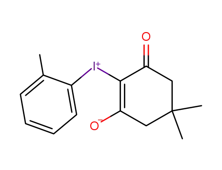 Molecular Structure of 59577-80-9 (Iodonium, (2-methylphenyl)-, 4,4-dimethyl-2,6-dioxocyclohexylide)