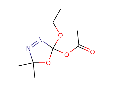 Molecular Structure of 178752-07-3 (1,3,4-Oxadiazol-2-ol,2-ethoxy-2,5-dihydro-5,5-dimethyl-,acetate(ester)(9CI))