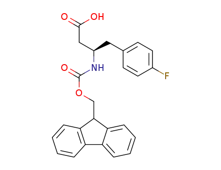 Molecular Structure of 270062-83-4 (FMOC-(S)-3-AMINO-4-(4-FLUORO-PHENYL)-BUTYRIC ACID)