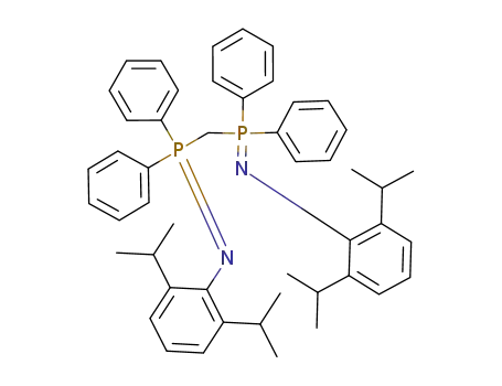 C<sub>6</sub>H<sub>3</sub>(C<sub>3</sub>H<sub>7</sub>)2NP(C<sub>6</sub>H<sub>5</sub>)2CH<sub>2</sub>P(C<sub>6</sub>H<sub>5</sub>)2NC<sub>6</sub>H<sub>3</sub>(C<sub>3</sub>H<sub>7</sub>)2