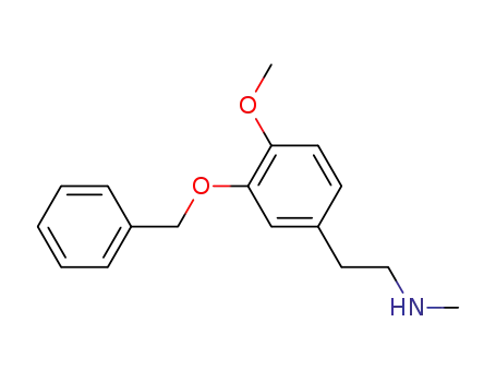 Molecular Structure of 106149-04-6 (Benzeneethanamine, 4-methoxy-N-methyl-3-(phenylmethoxy)-)