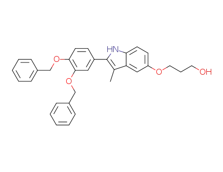 3-((2-(3,4-bis(benzyloxy)phenyl)-3-methyl-1H-indol-5-yl)oxy)-propan-1-ol