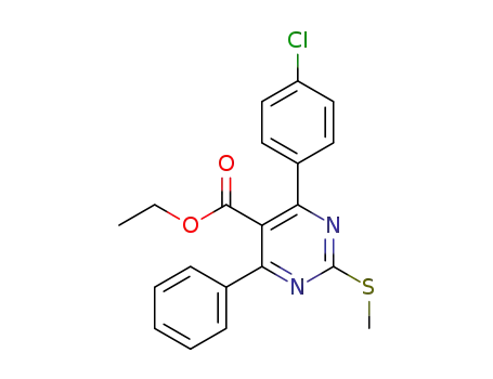 ethyl 4-(4-chlorophenyl)-2-(methylthio)-6-phenylpyrimidine-5-carboxylate