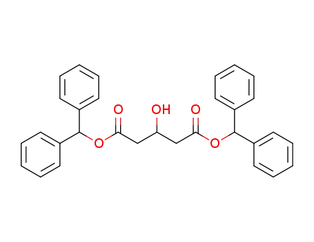 Molecular Structure of 103271-89-2 (β-Hydroxy-glutarsaeure-dibenzhydrylester)