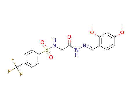 (E)-N-(2-(2-(2,4-dimethoxybenzylidene)hydrazinyl)-2-oxoethyl)-4-(trifluoromethyl)benzenesulfonamide
