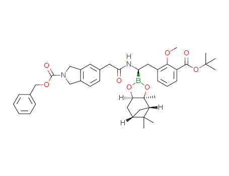tert-butyl 3-((2R)-2-((2-benzyloxycarbonylisoindolin-5-yl)acetamido)-2-(2,9,9-trimethyl-3,5-dioxa-4-bora-tricyclo[6.1.1.0<sup>2,6</sup>]dec-4-yl)ethyl)-2-methoxybenzoate