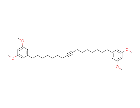 Molecular Structure of 61621-79-2 (Benzene, 1,1'-(8-hexadecyne-1,16-diyl)bis[3,5-dimethoxy-)