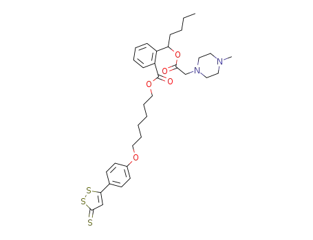 (+/-)-6-(4-(3-thioxo-3H-1,2-dithiol-5-yl)phenoxy)hexyl 2-(1-(2-(4-methylpiperazin-1-yl)acetoxy)pentyl)benzoate