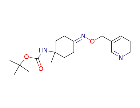 Carbamic acid, [1-methyl-4-[(3-pyridinylmethoxy)imino]cyclohexyl]-,
1,1-dimethylethyl ester