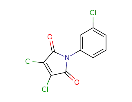 Molecular Structure of 34281-49-7 (1H-Pyrrole-2,5-dione, 3,4-dichloro-1-(3-chlorophenyl)-)