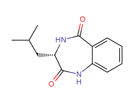 Molecular Structure of 104874-01-3 ((3S)-3-Isobutyl-3,4-dihydro-1H-1,4-benzodiazepine-2,5-dione)