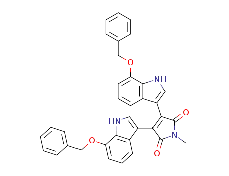 3,4-bis-(7-benzyloxy-1<i>H</i>-indol-3-yl)-1-methyl-pyrrole-2,5-dione