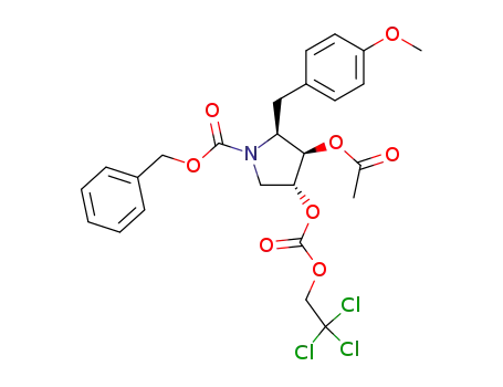 (2S,3R,4R)-3-Acetoxy-2-(4-methoxy-benzyl)-4-(2,2,2-trichloro-ethoxycarbonyloxy)-pyrrolidine-1-carboxylic acid benzyl ester