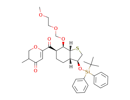 6-[(3S,3aS,6R,7R,7aR)-3-(tert-Butyl-diphenyl-silanyloxy)-7-(2-methoxy-ethoxymethoxy)-octahydro-benzo[b]thiophene-6-carbonyl]-3-methyl-2,3-dihydro-pyran-4-one