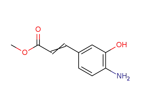 Molecular Structure of 90717-63-8 (2-Propenoic acid, 3-(4-amino-3-hydroxyphenyl)-, methyl ester)