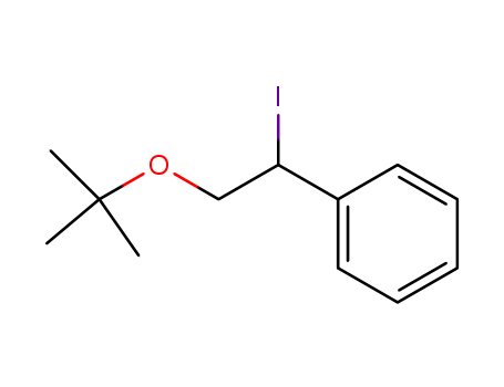 Molecular Structure of 111558-77-1 (Benzene, [2-(1,1-dimethylethoxy)-1-iodoethyl]-)