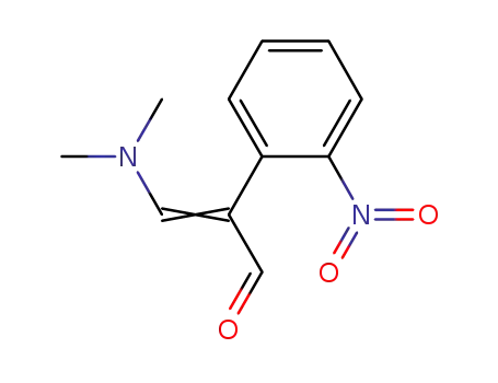 Molecular Structure of 53868-36-3 (3-(DIMETHYLAMINO)-2-(2-NITROPHENYL)ACRYLALDEHYDE)