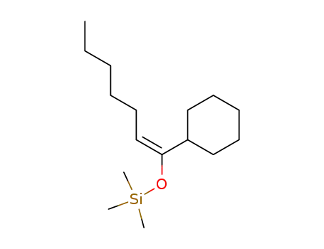 Molecular Structure of 88766-90-9 (Silane, [(1-cyclohexyl-1-heptenyl)oxy]trimethyl-, (E)-)