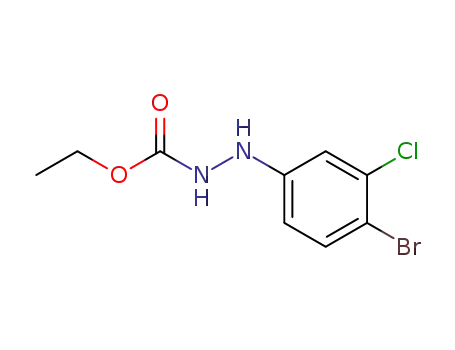 Molecular Structure of 103722-59-4 (ethyl 2-(4-bromo-3-chlorophenyl)hydrazinecarboxylate)