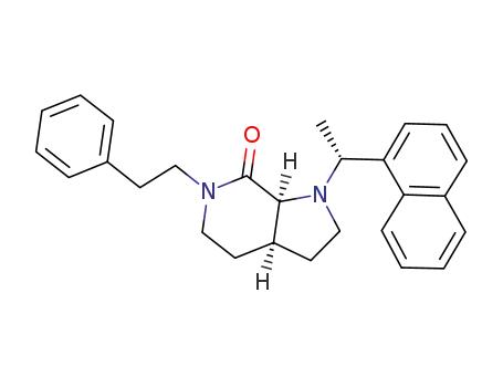 (3aS,7aS)-1-((R)-1-naphthalen-1-yl-ethyl)-6-phenethyloctahydropyrrolo[2,3-c]pyridin-7-one