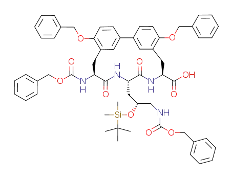 (8S,11S,14S)-5,17-bis(benzyloxy)-14-{[(benzyloxy)carbonyl]amino}-11-((2R)-3-{[(benzyloxy)carbonyl]amino}-2-{[tert-butyl(dimethyl)silyl]oxy}propyl)-10,13-dioxo-9,12-diazatricyclo[14.3.1.1{2,6}]henicosa-1<sup>(20)</sup>,2<sup>(21)</sup>,3,5,16,18-hexaene-8-carboxylic acid