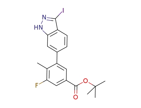 Benzoic acid, 3-fluoro-5-(3-iodo-1H-indazol-6-yl)-4-methyl-,
1,1-dimethylethyl ester