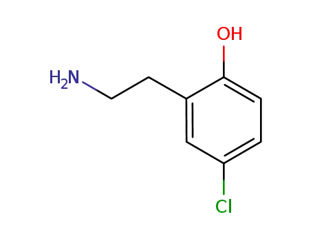 Molecular Structure of 836684-86-7 (Phenol, 2-(2-aminoethyl)-4-chloro-)