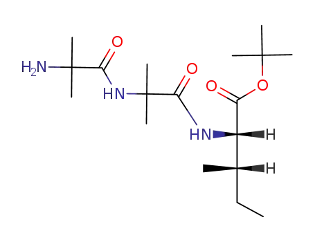 Molecular Structure of 141666-95-7 (L-Isoleucine, N-[2-methyl-N-(2-methylalanyl)alanyl]-, 1,1-dimethylethyl
ester)